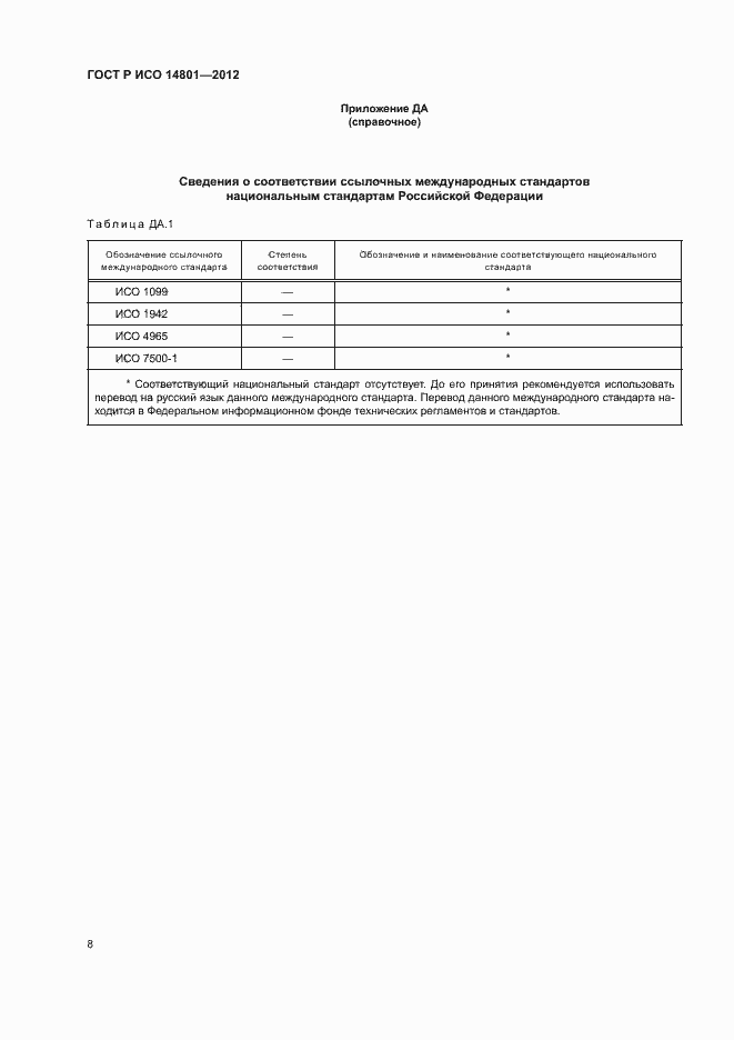 Страница 12 ГОСТ Р ИСО 14801-2012