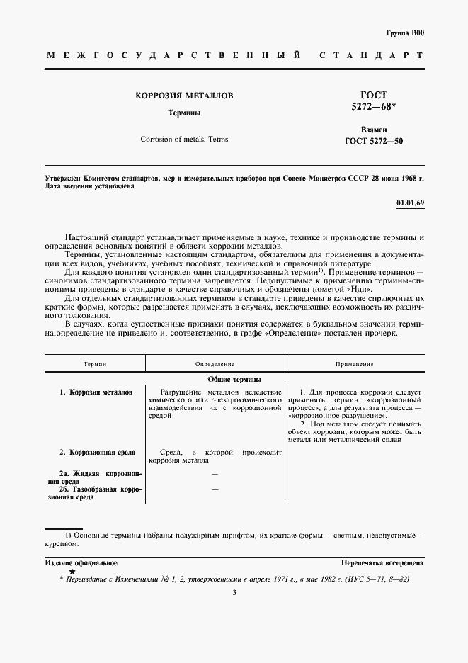 Страница 3 ГОСТ 5272-68