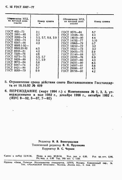 Страница 16 ГОСТ 5307-77