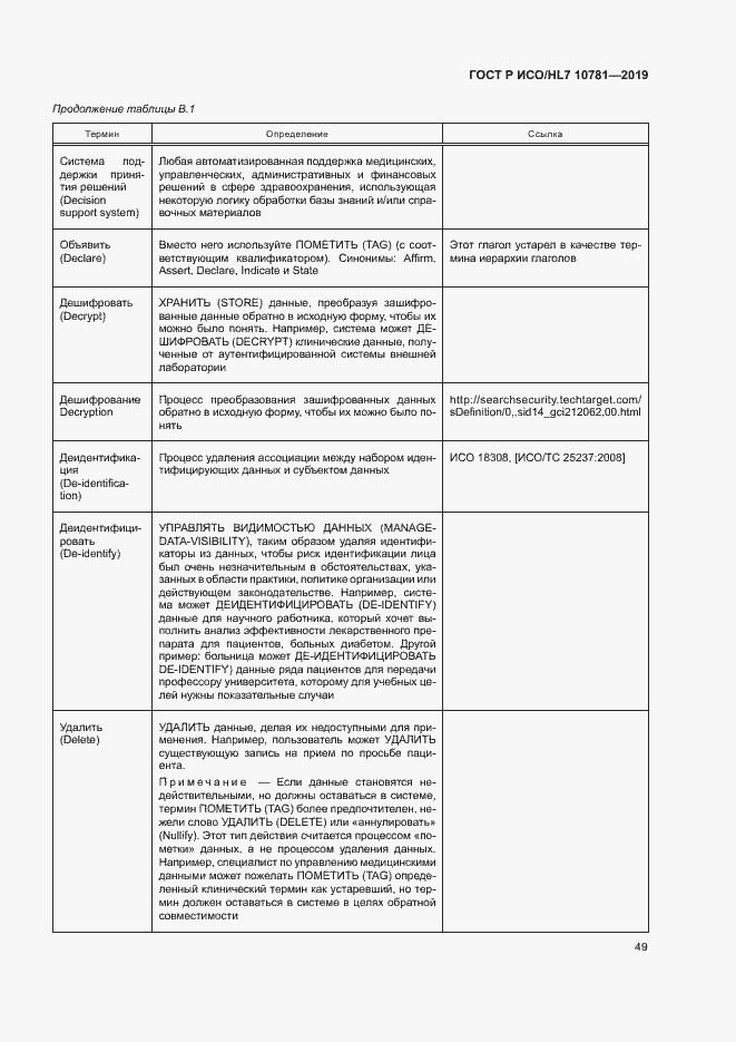 Страница 55 ГОСТ Р ИСО/HL7 10781-2019