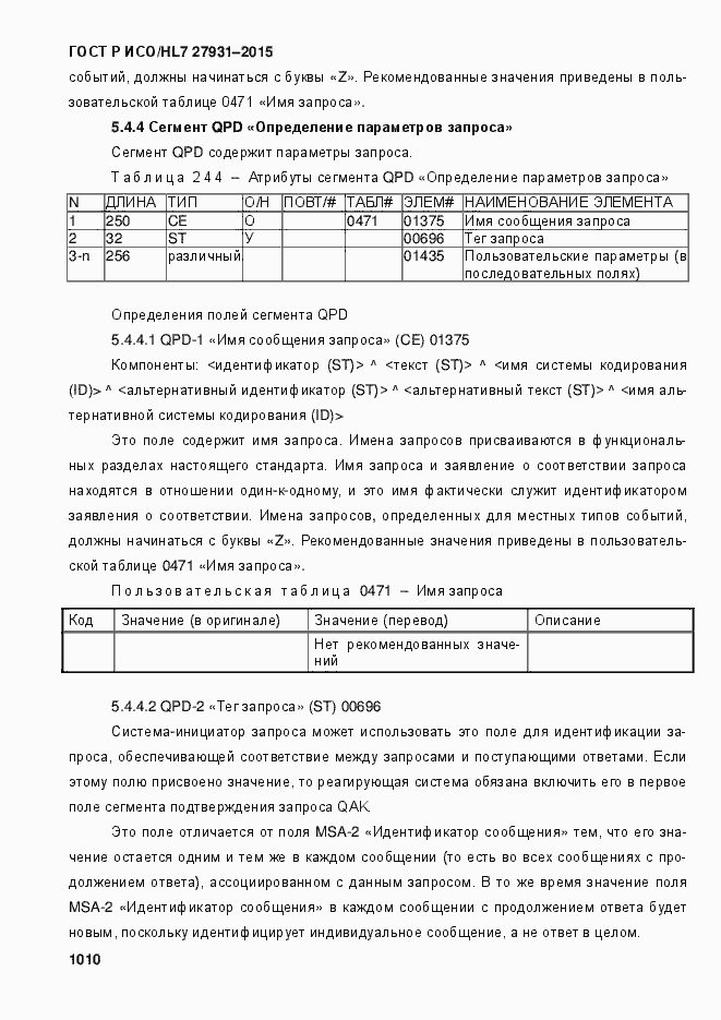 Страница 1016 ГОСТ Р ИСО/HL7 27931-2015