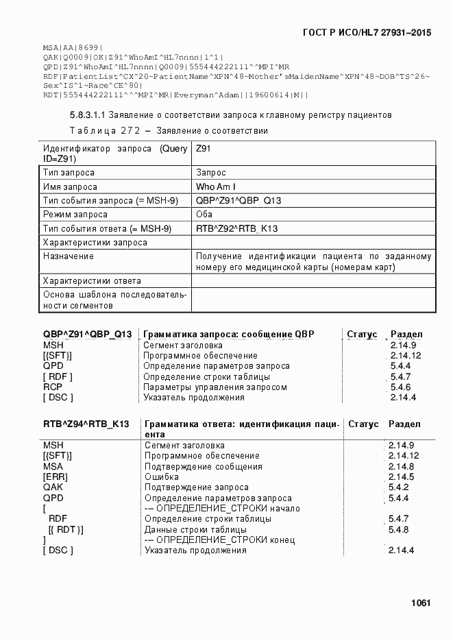 Страница 1067 ГОСТ Р ИСО/HL7 27931-2015