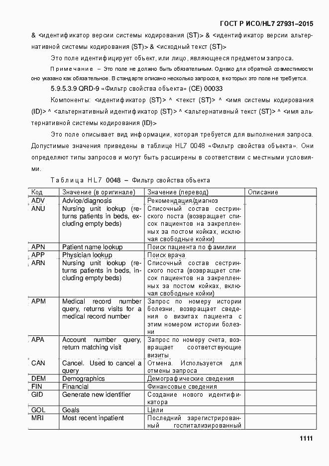 Страница 1117 ГОСТ Р ИСО/HL7 27931-2015