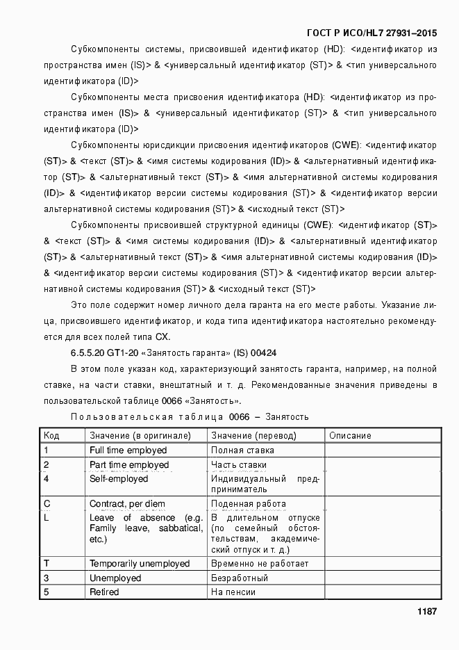 Страница 1193 ГОСТ Р ИСО/HL7 27931-2015