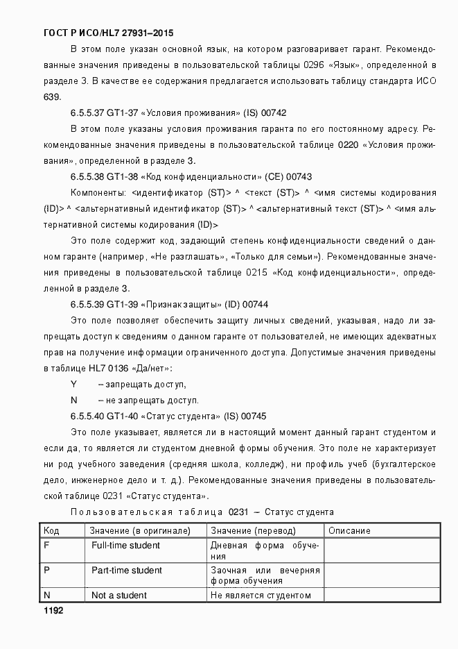 Страница 1198 ГОСТ Р ИСО/HL7 27931-2015