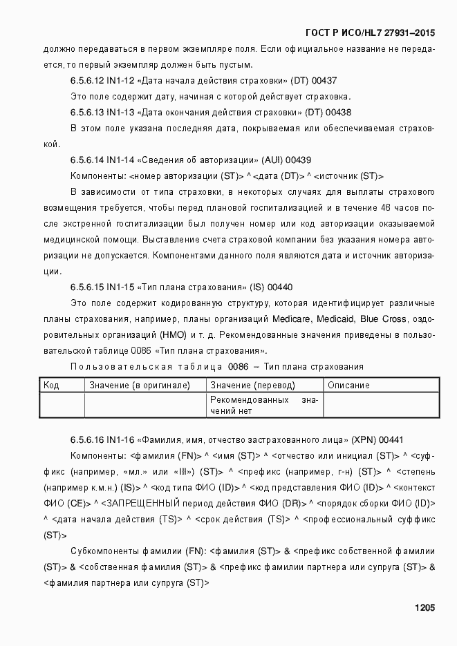 Страница 1211 ГОСТ Р ИСО/HL7 27931-2015