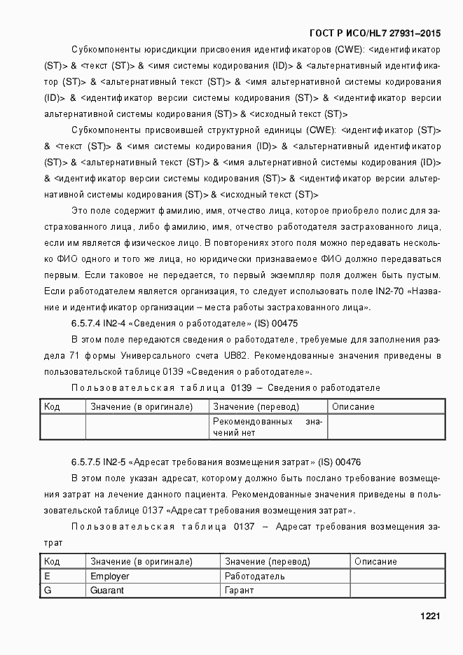 Страница 1227 ГОСТ Р ИСО/HL7 27931-2015
