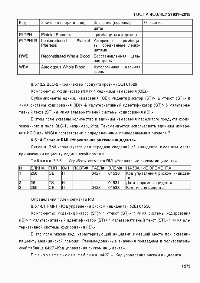 Страница 1279 ГОСТ Р ИСО/HL7 27931-2015