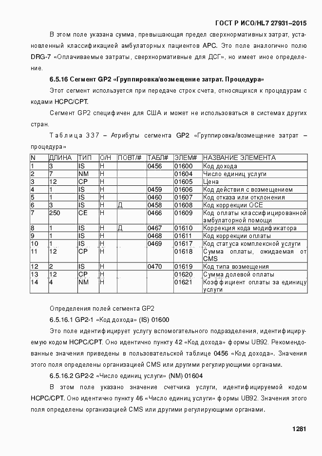 Страница 1287 ГОСТ Р ИСО/HL7 27931-2015