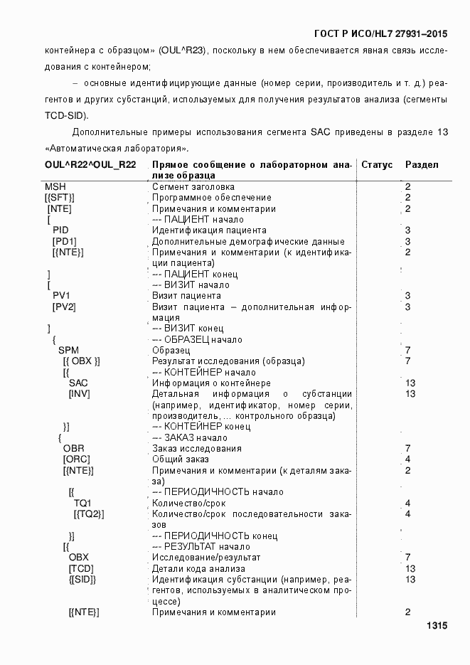 Страница 1321 ГОСТ Р ИСО/HL7 27931-2015