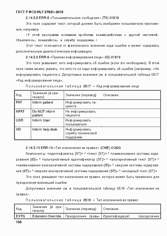 Страница 142 ГОСТ Р ИСО/HL7 27931-2015