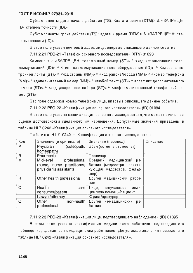 Страница 1452 ГОСТ Р ИСО/HL7 27931-2015