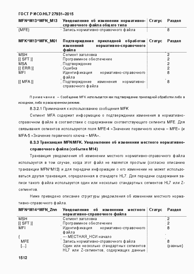 Страница 1518 ГОСТ Р ИСО/HL7 27931-2015