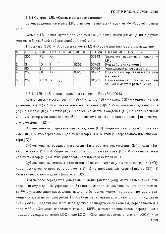 Страница 1605 ГОСТ Р ИСО/HL7 27931-2015