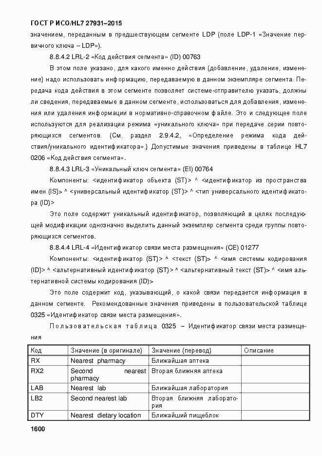 Страница 1606 ГОСТ Р ИСО/HL7 27931-2015