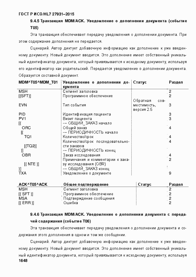 Страница 1654 ГОСТ Р ИСО/HL7 27931-2015