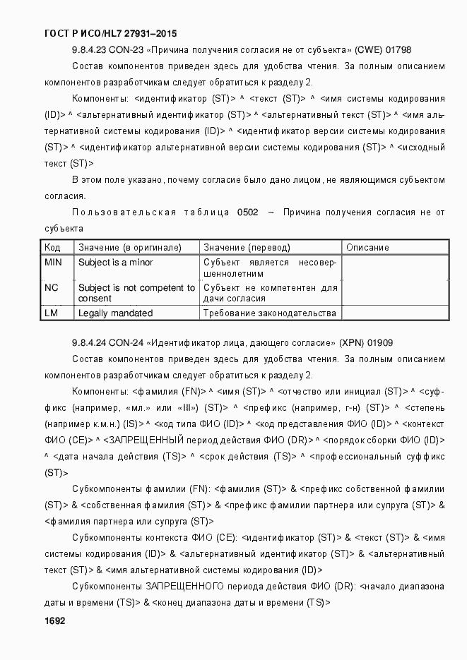 Страница 1698 ГОСТ Р ИСО/HL7 27931-2015