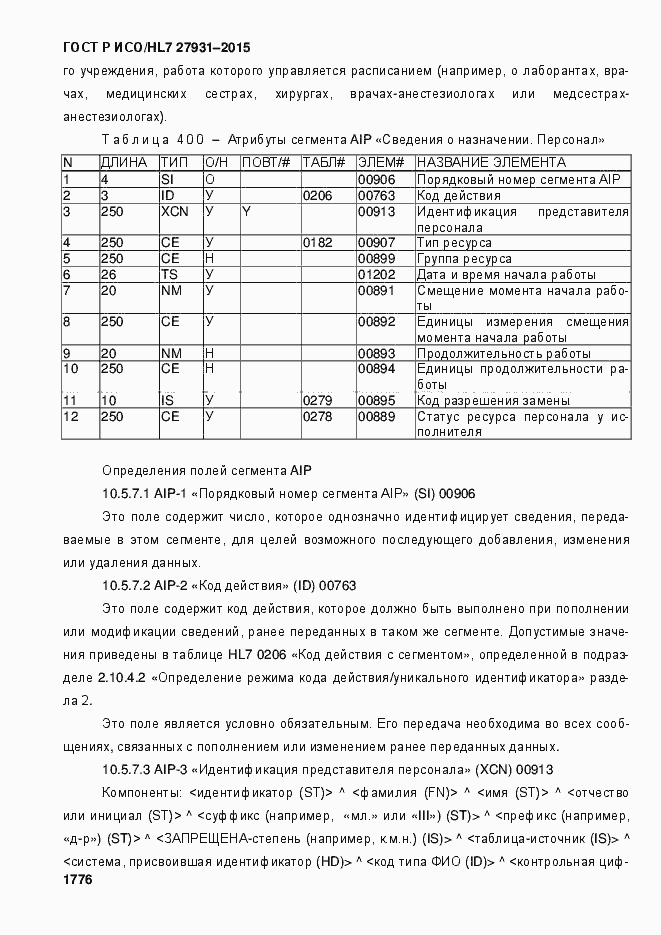 Страница 1782 ГОСТ Р ИСО/HL7 27931-2015
