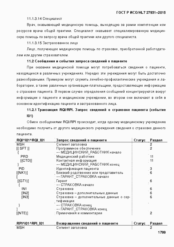 Страница 1805 ГОСТ Р ИСО/HL7 27931-2015