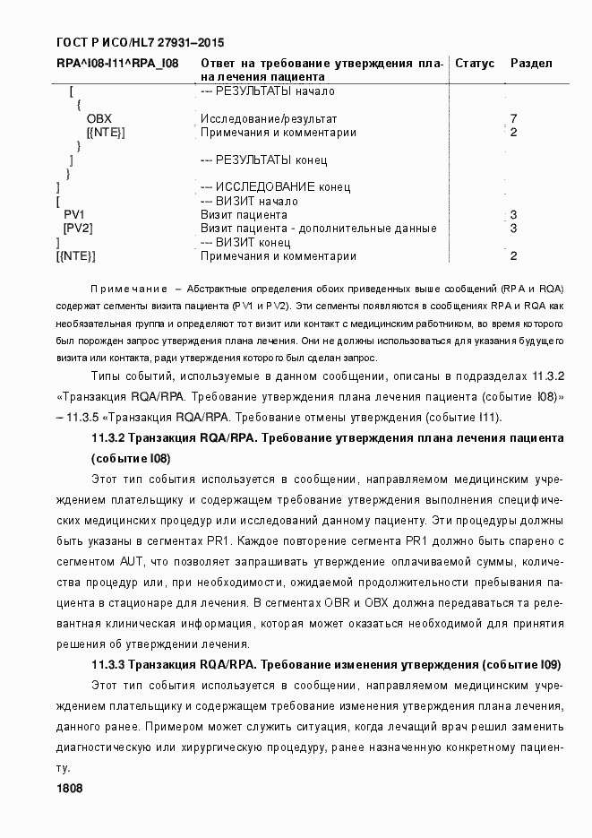 Страница 1814 ГОСТ Р ИСО/HL7 27931-2015