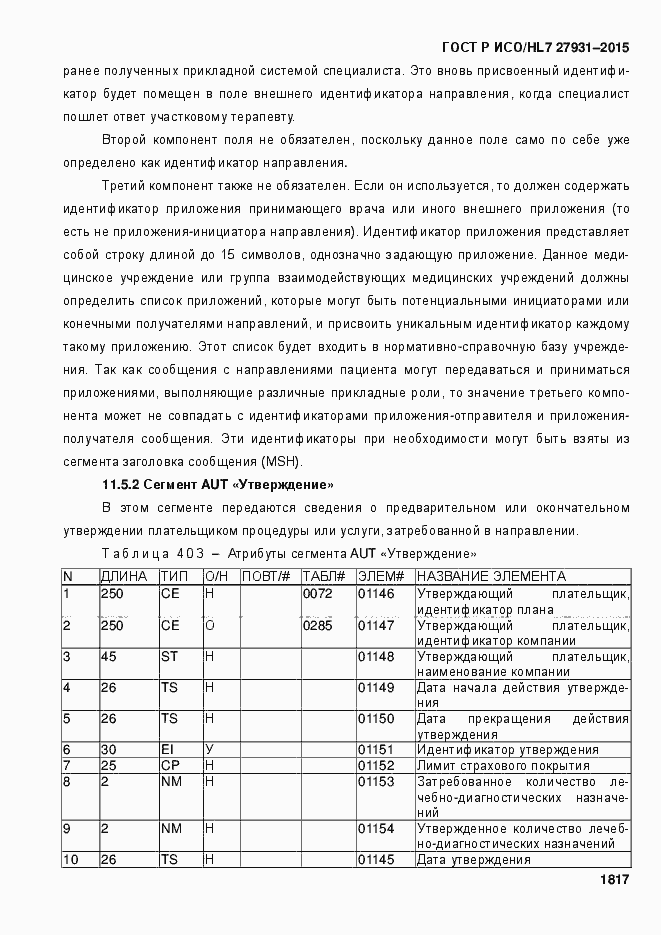 Страница 1823 ГОСТ Р ИСО/HL7 27931-2015