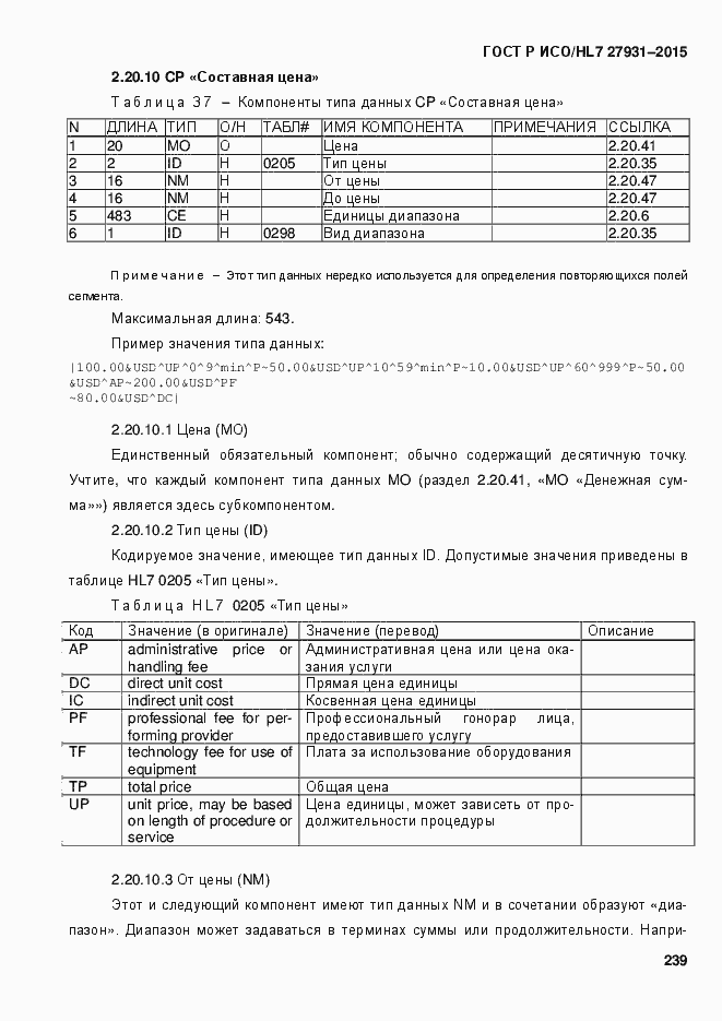 Страница 245 ГОСТ Р ИСО/HL7 27931-2015