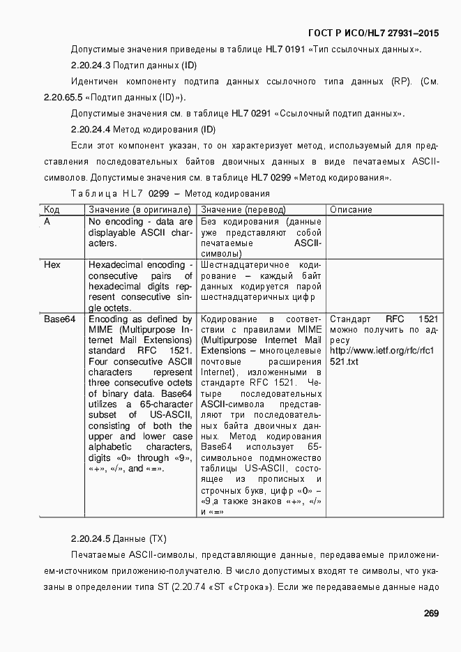 Страница 275 ГОСТ Р ИСО/HL7 27931-2015