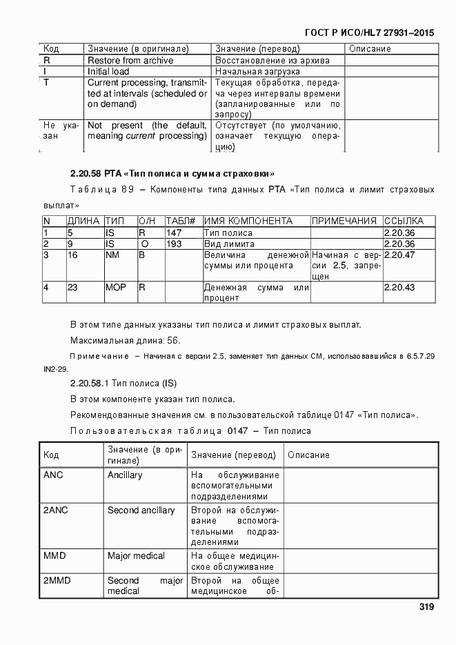 Страница 325 ГОСТ Р ИСО/HL7 27931-2015