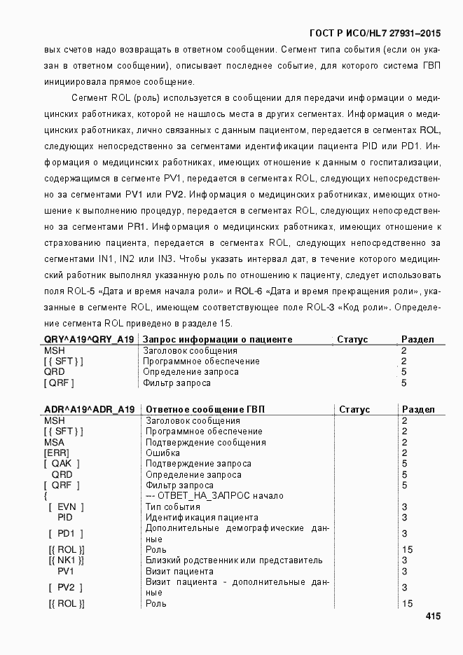 Страница 421 ГОСТ Р ИСО/HL7 27931-2015