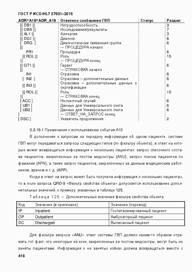 Страница 422 ГОСТ Р ИСО/HL7 27931-2015