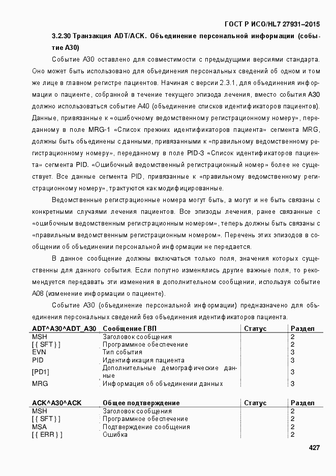 Страница 433 ГОСТ Р ИСО/HL7 27931-2015