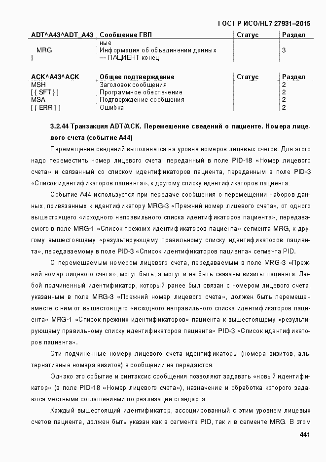 Страница 447 ГОСТ Р ИСО/HL7 27931-2015
