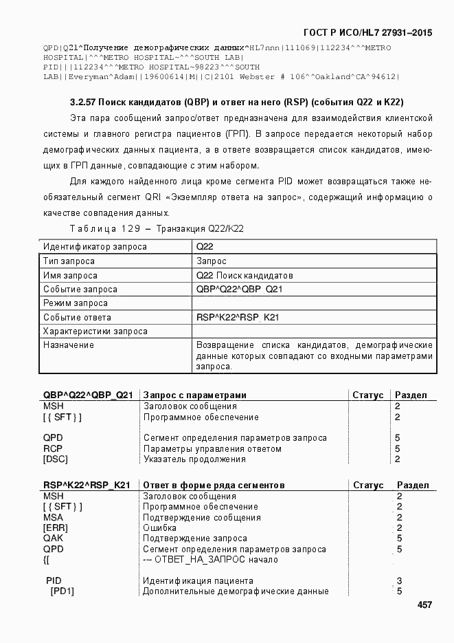 Страница 463 ГОСТ Р ИСО/HL7 27931-2015
