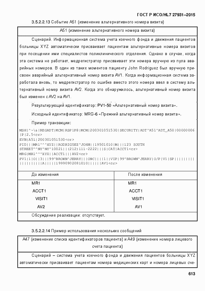 Страница 619 ГОСТ Р ИСО/HL7 27931-2015