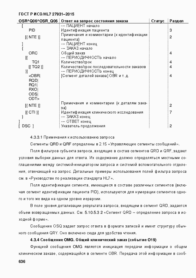 Страница 642 ГОСТ Р ИСО/HL7 27931-2015