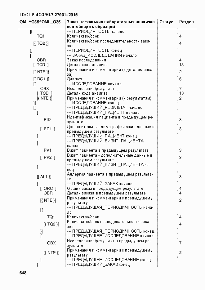 Страница 654 ГОСТ Р ИСО/HL7 27931-2015
