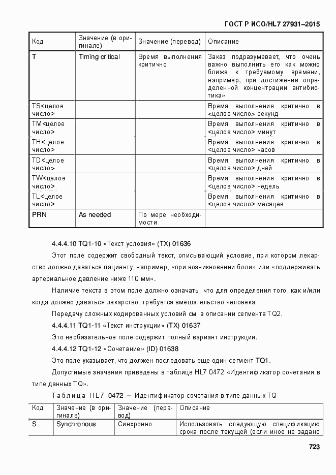 Страница 729 ГОСТ Р ИСО/HL7 27931-2015