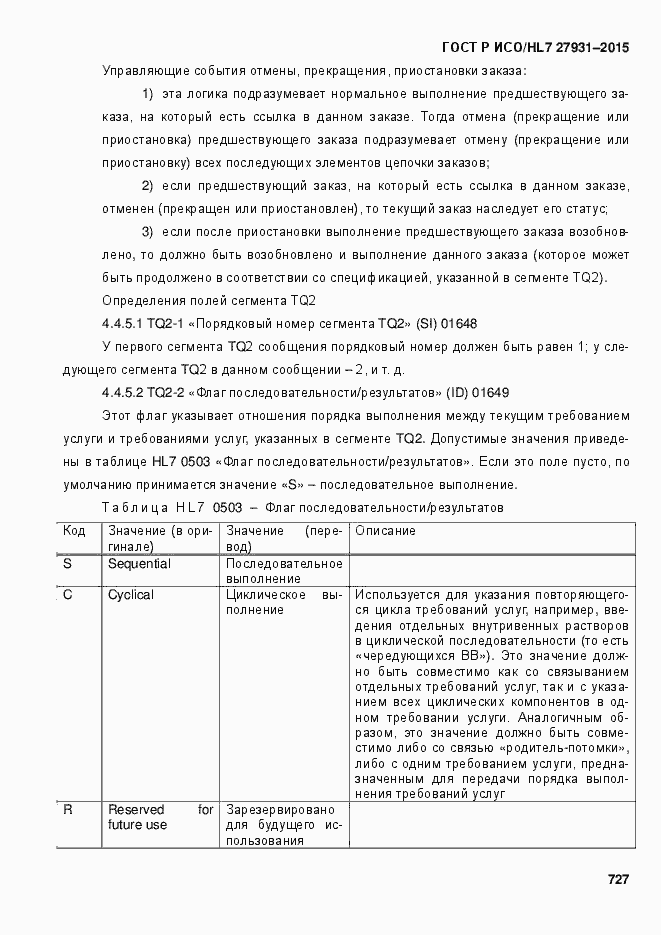Страница 733 ГОСТ Р ИСО/HL7 27931-2015