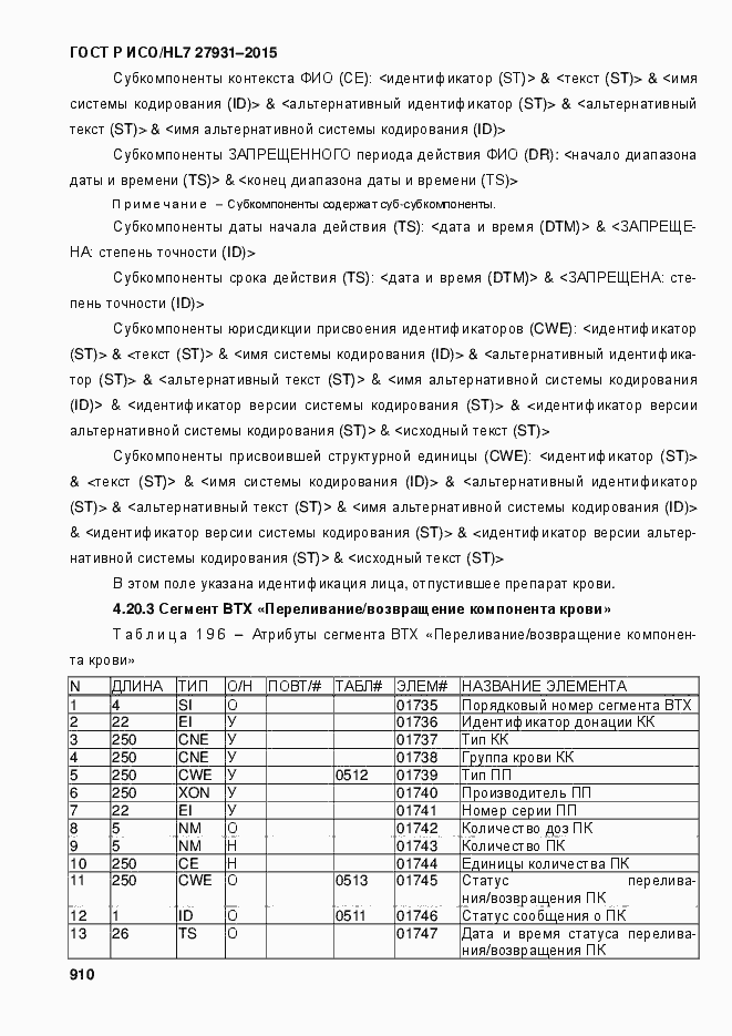 Страница 916 ГОСТ Р ИСО/HL7 27931-2015