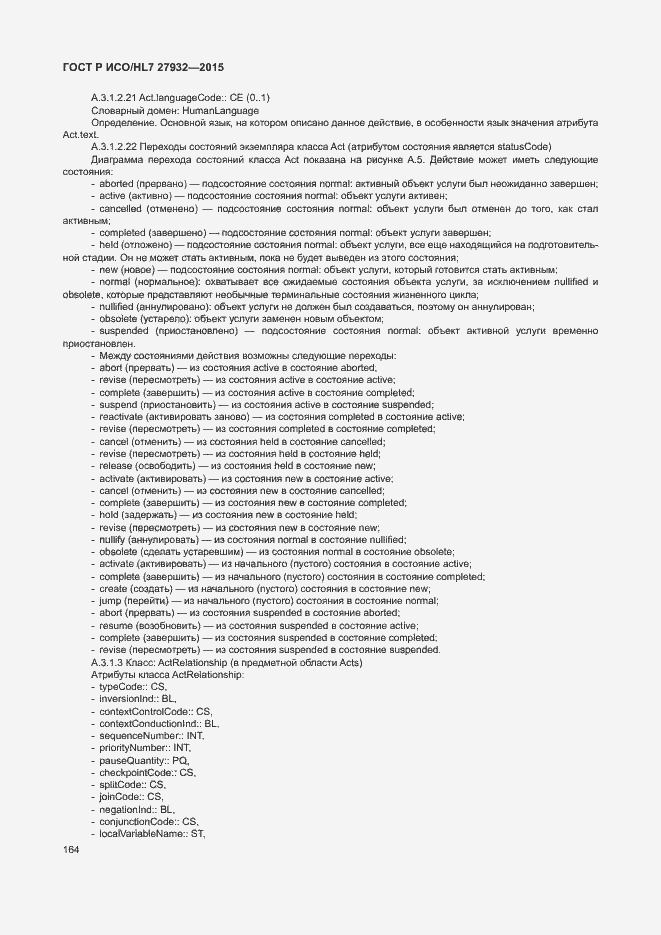 Страница 167 ГОСТ Р ИСО/HL7 27932-2015