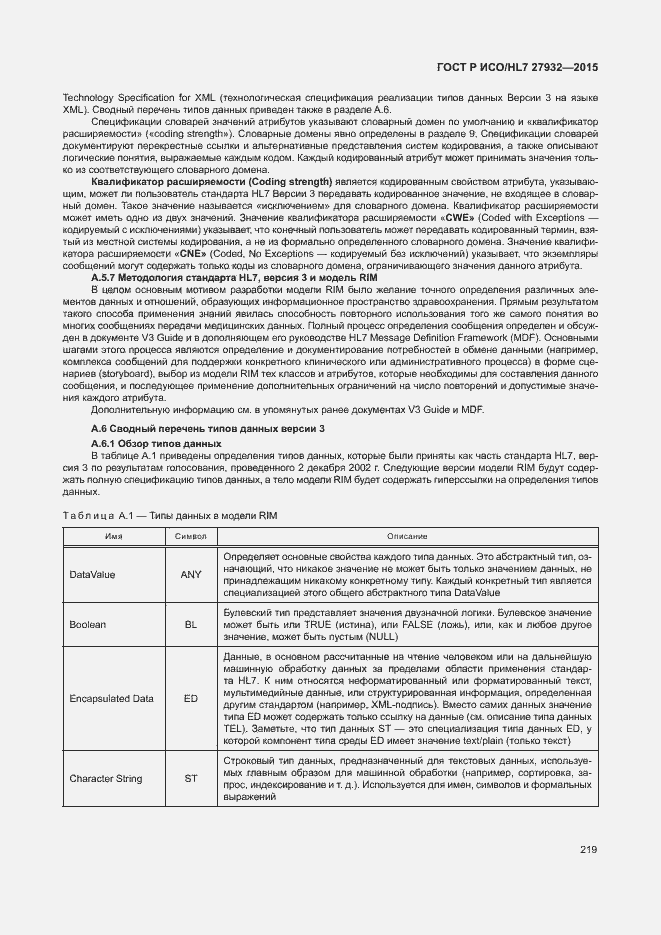 Страница 222 ГОСТ Р ИСО/HL7 27932-2015