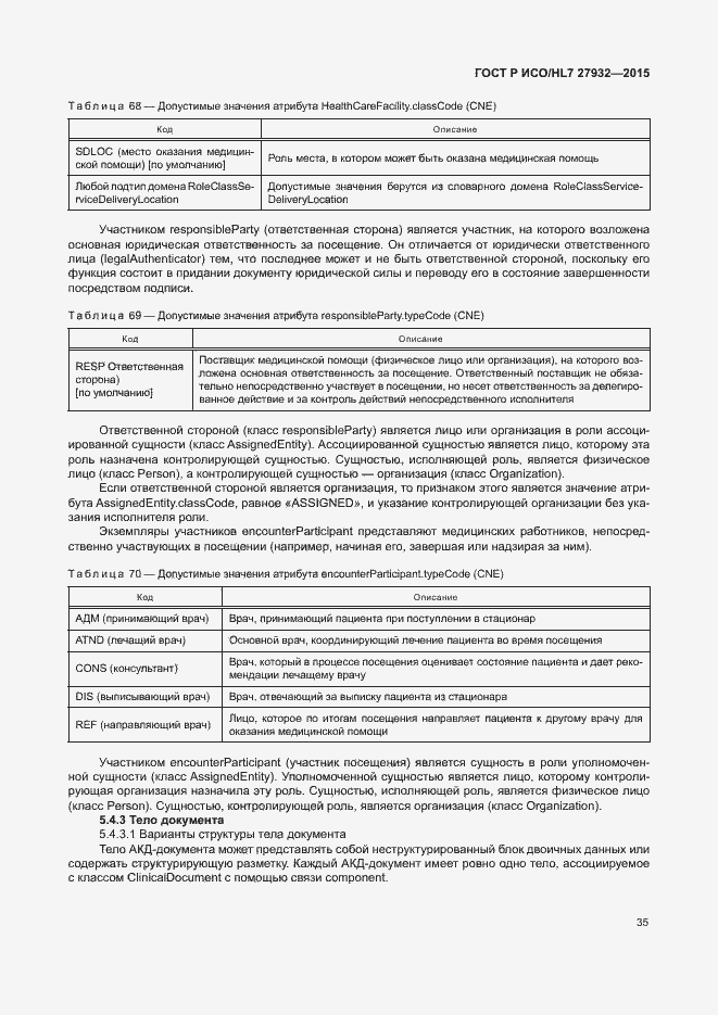 Страница 38 ГОСТ Р ИСО/HL7 27932-2015