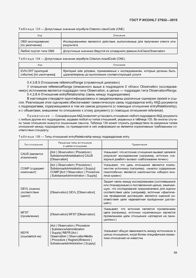 Страница 62 ГОСТ Р ИСО/HL7 27932-2015