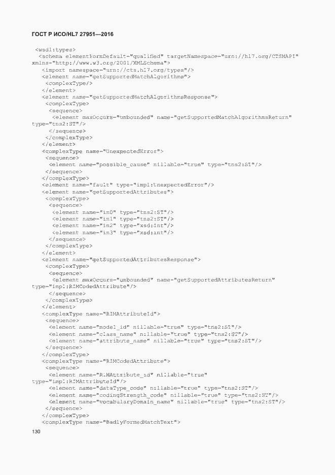 Страница 134 ГОСТ Р ИСО/HL7 27951-2016