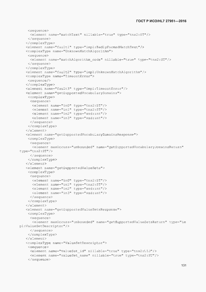 Страница 135 ГОСТ Р ИСО/HL7 27951-2016