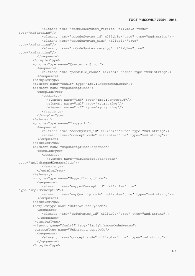 Страница 175 ГОСТ Р ИСО/HL7 27951-2016