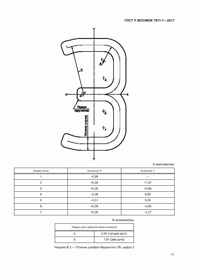 Страница 14 ГОСТ Р ИСО/МЭК 7811-1-2017