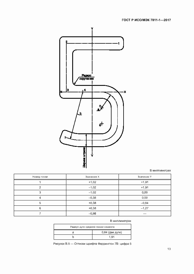 Страница 16 ГОСТ Р ИСО/МЭК 7811-1-2017