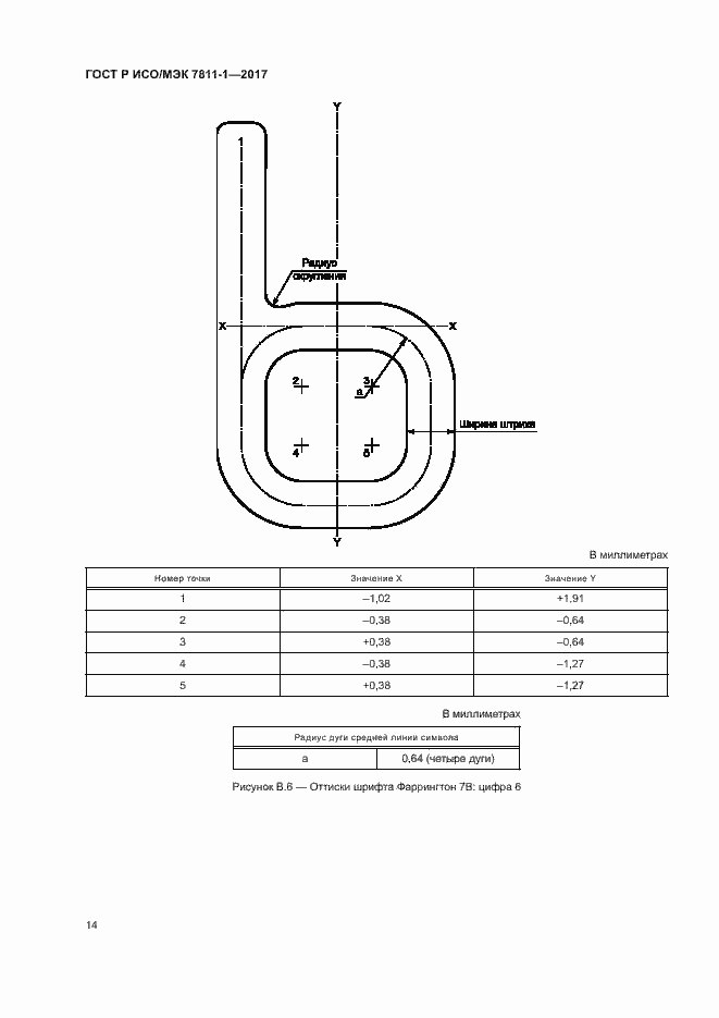 Страница 17 ГОСТ Р ИСО/МЭК 7811-1-2017