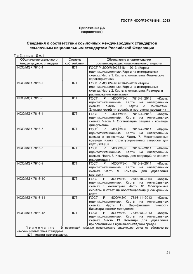 Страница 24 ГОСТ Р ИСО/МЭК 7816-6-2013